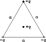 \begin{figure}\begin{center}\mbox{
\epsfysize 1.25in \epsfbox{PS/charge_triangle.ps}
} \end{center} \end{figure}