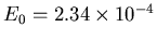 $E_0 = 2.34 \times 10^{-4}$